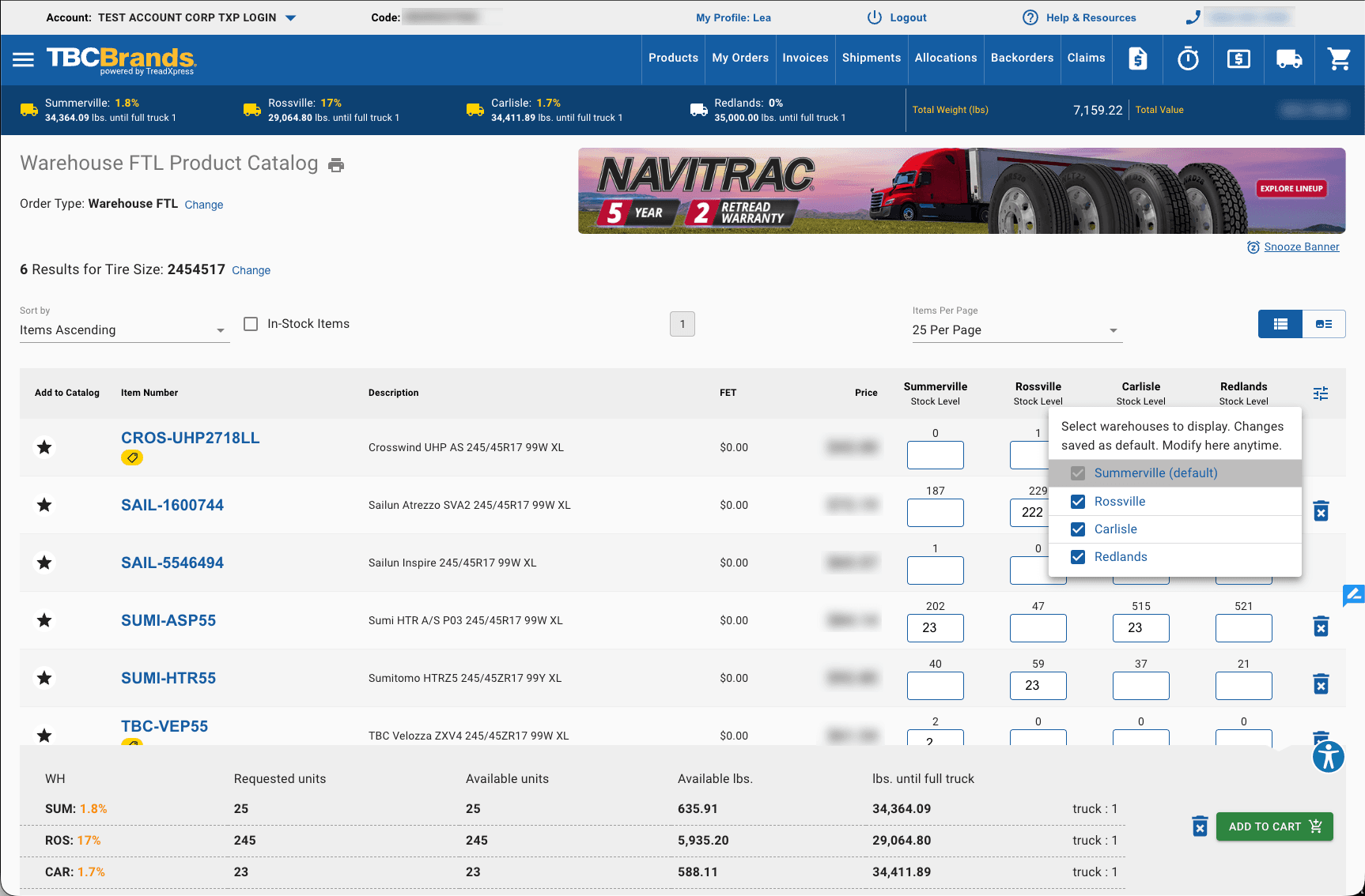 Multi-DC Fulfillment Filtering