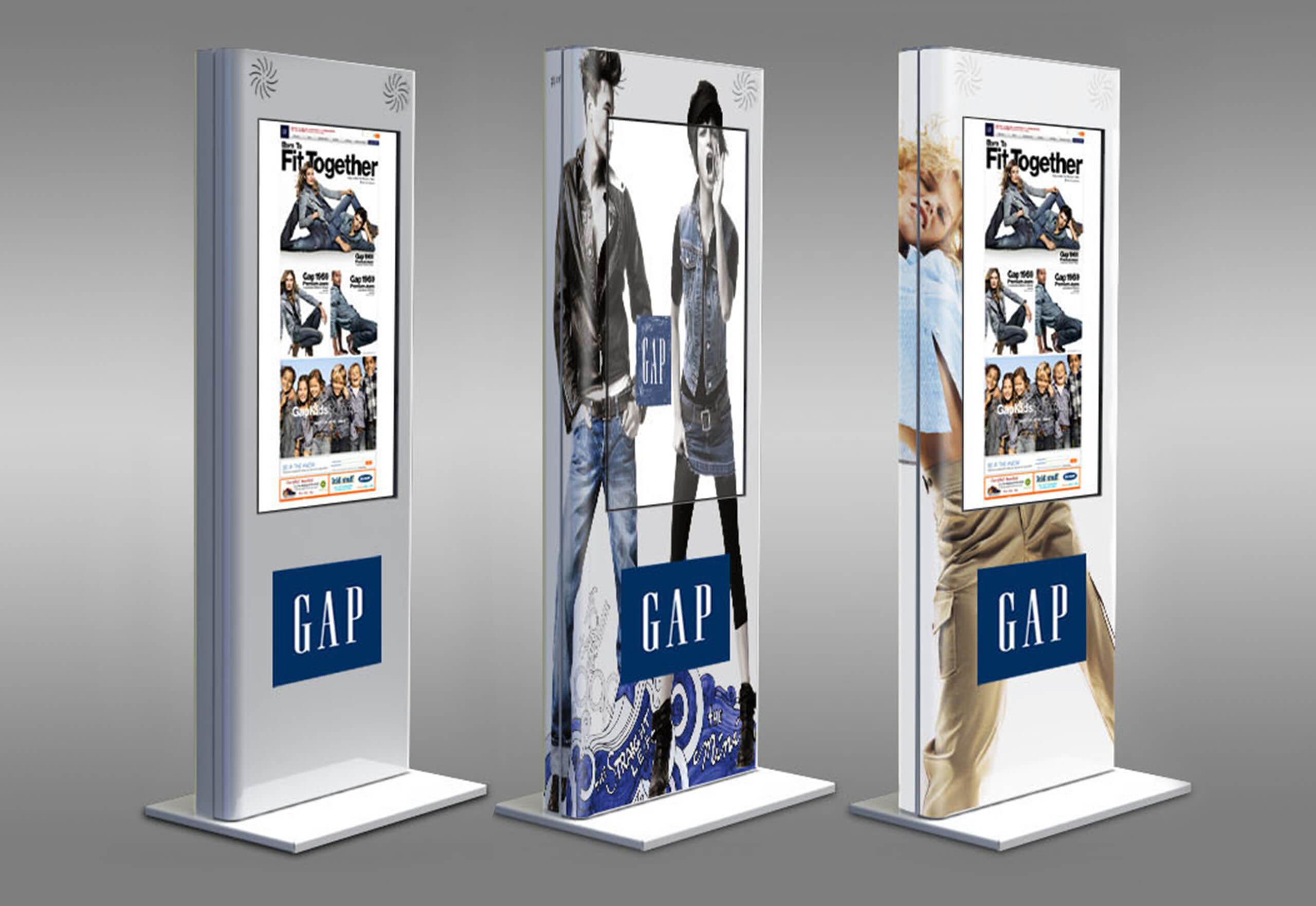 Gap Kiosk Wrap Renders