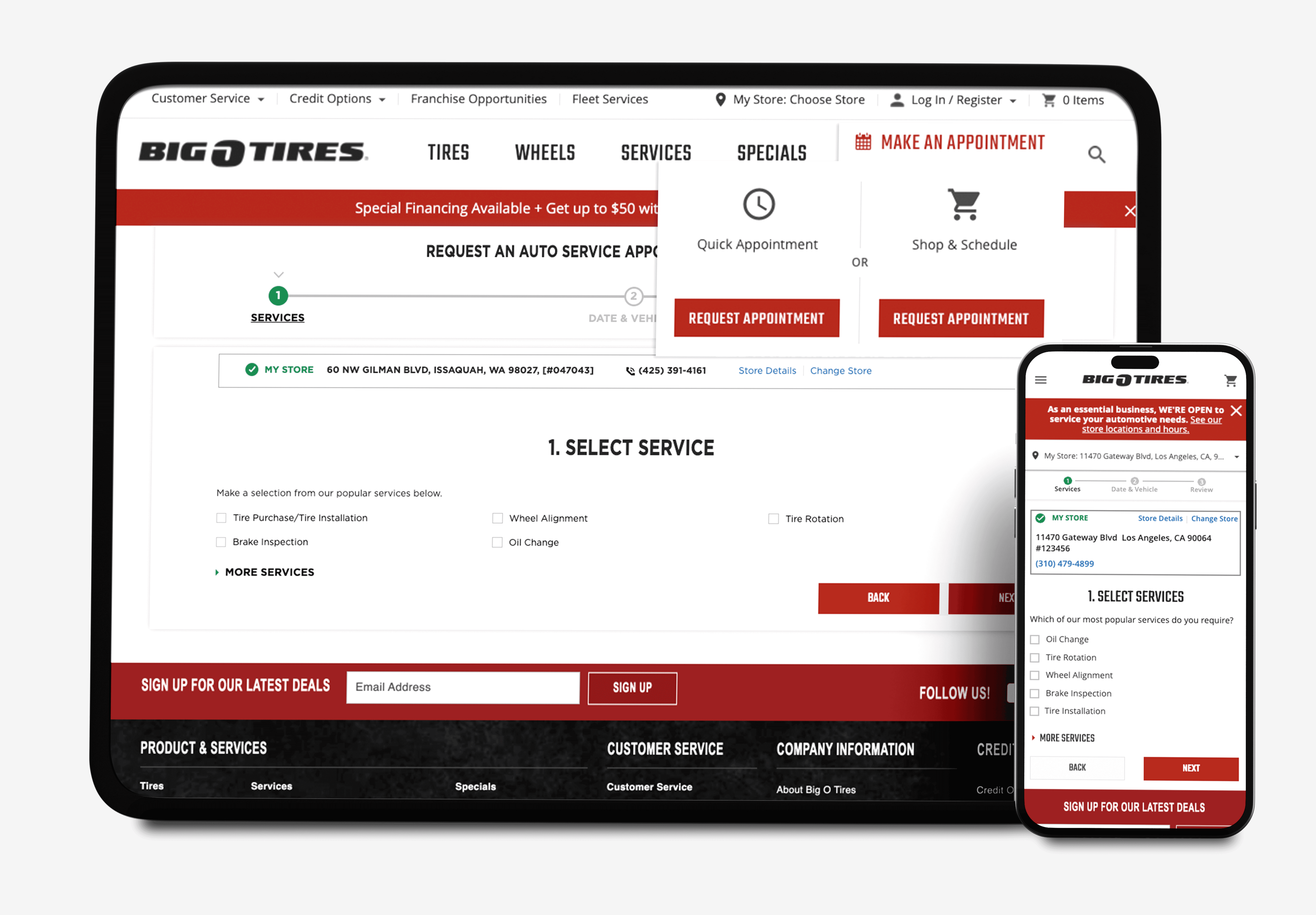 Legacy Checkout Experience with Navigation Noise