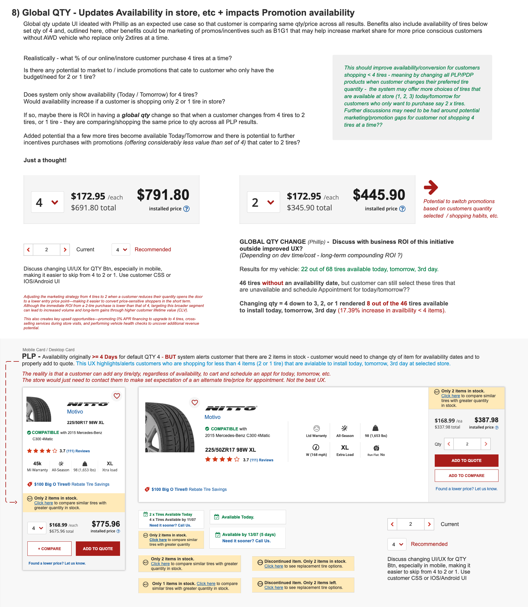 Global QTY & Compounding ROI Logic with Research Snapshots